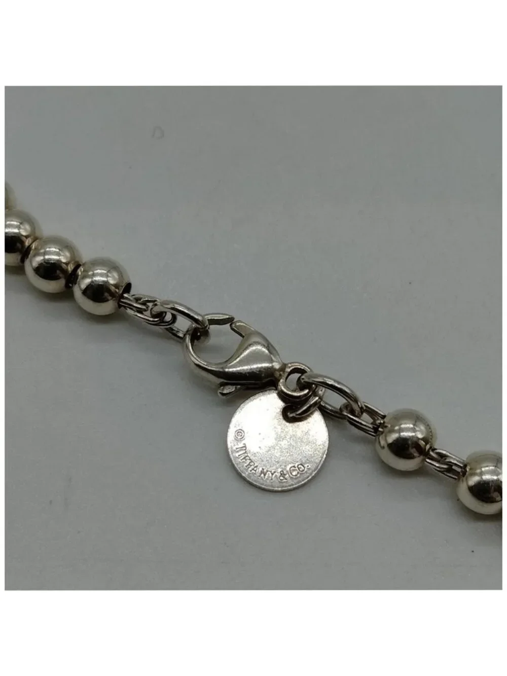Authentic Tiffany & Co. Return to Tiffany Blue Heart Bead Bracelet Silver